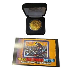 Elvis Presley 1st Festival 1999 Tupelo Mississippi Coin in Case with Card